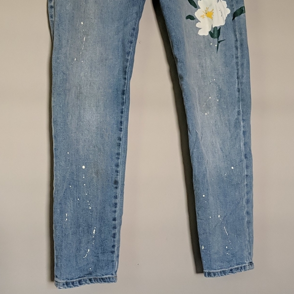 Skylar & Jade Rare 🌼 Painted Flower Ankle Jeans 27 - Picture 8 of 8